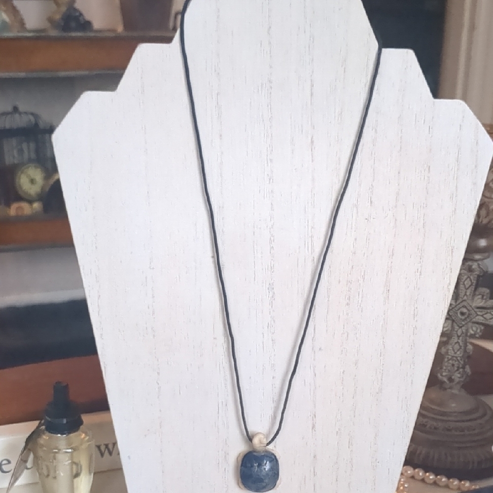 🐢 Ceramic Blue Turtle Rope Choker - Picture 5 of 7